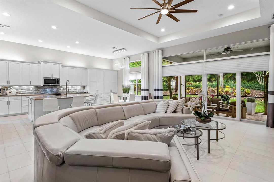Tray Ceiling & Transom Windows