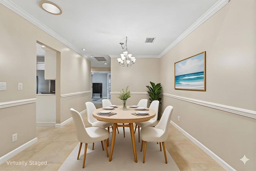 Virtually Staged Dining Area