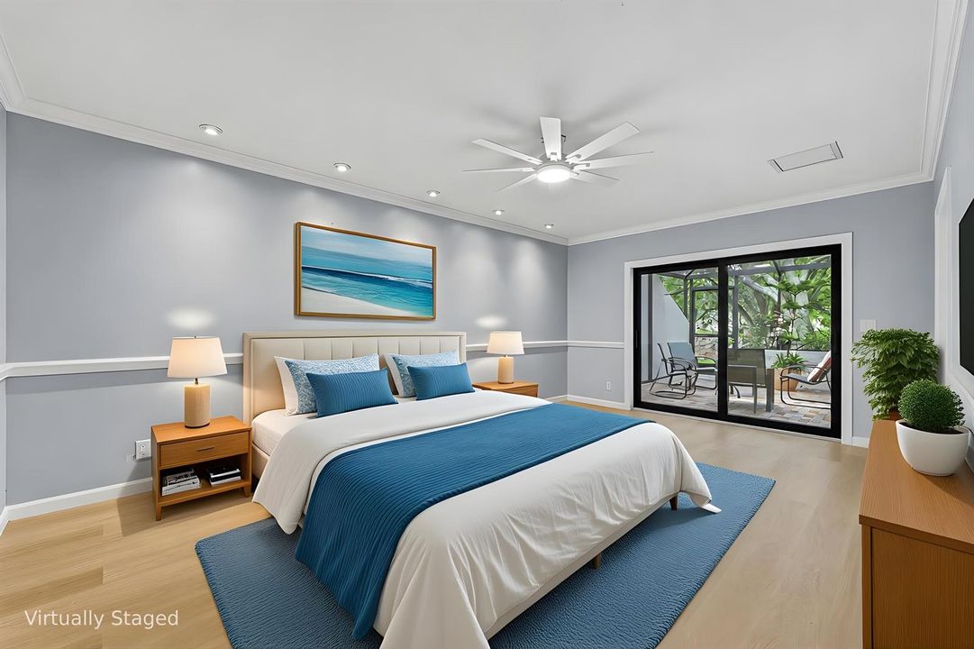 Virtually Staged Master Bedroom