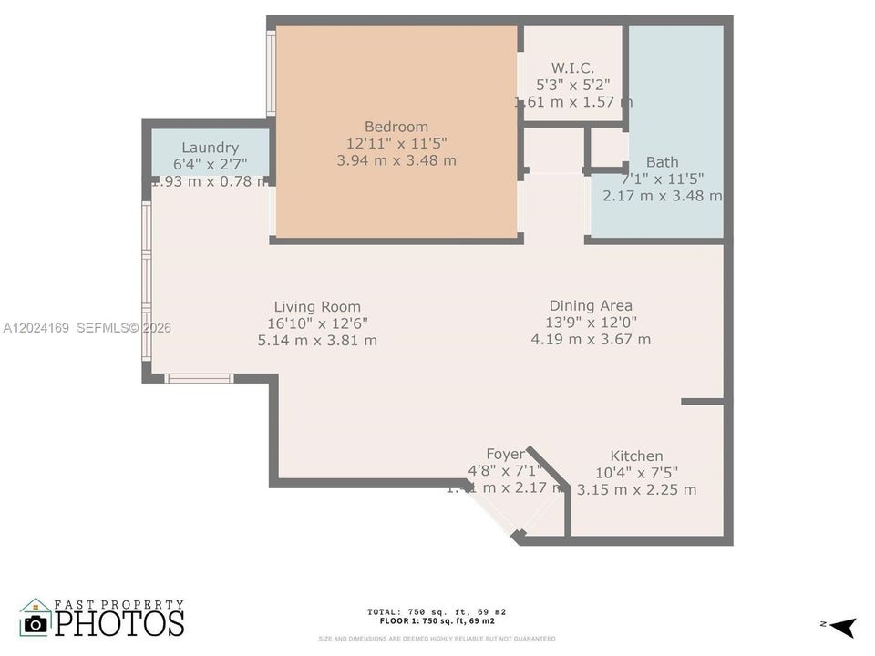 For Rent: $1,945 (1 beds, 1 baths, 712 Square Feet)
