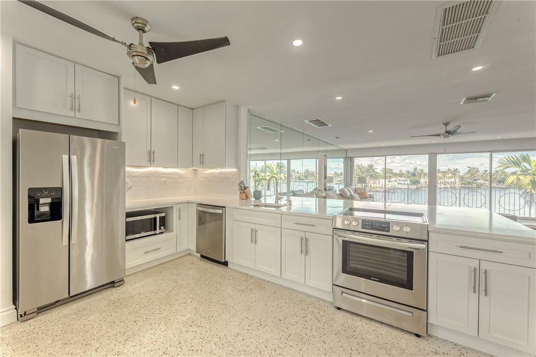 view to the Bay when cooking