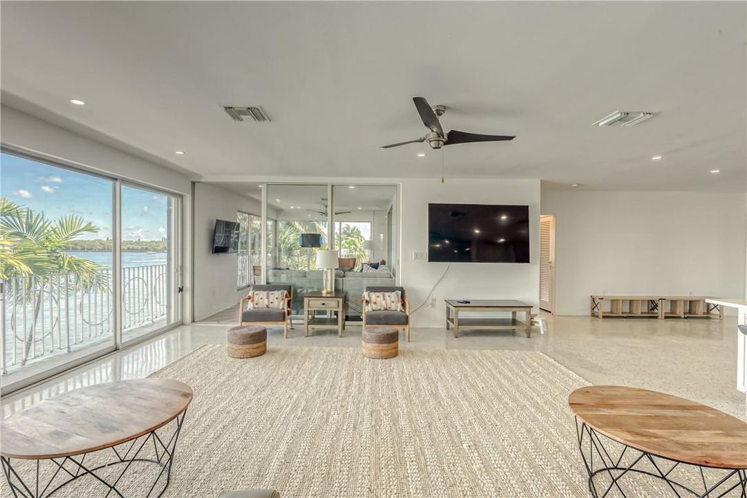 view from living to enclosed patio