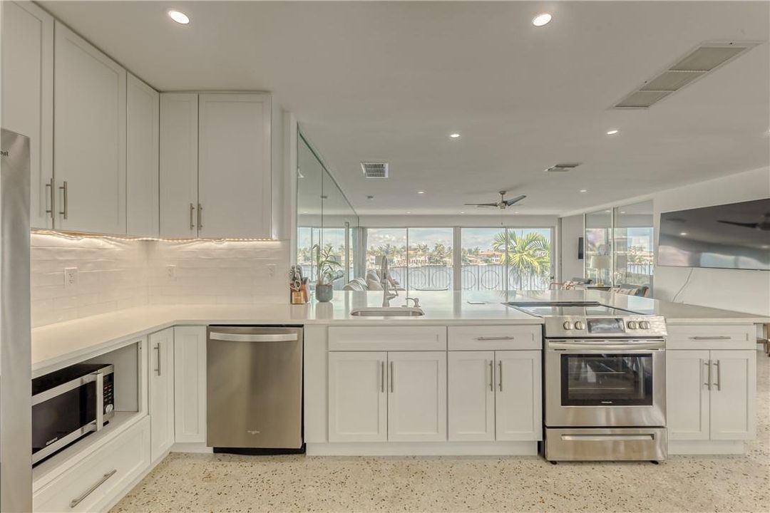 view to the Bay when cooking