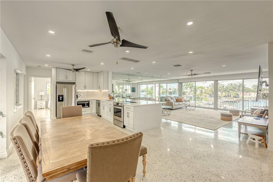 open living / dining / kitchen