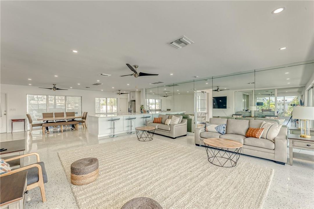 open living / dining / kitchen