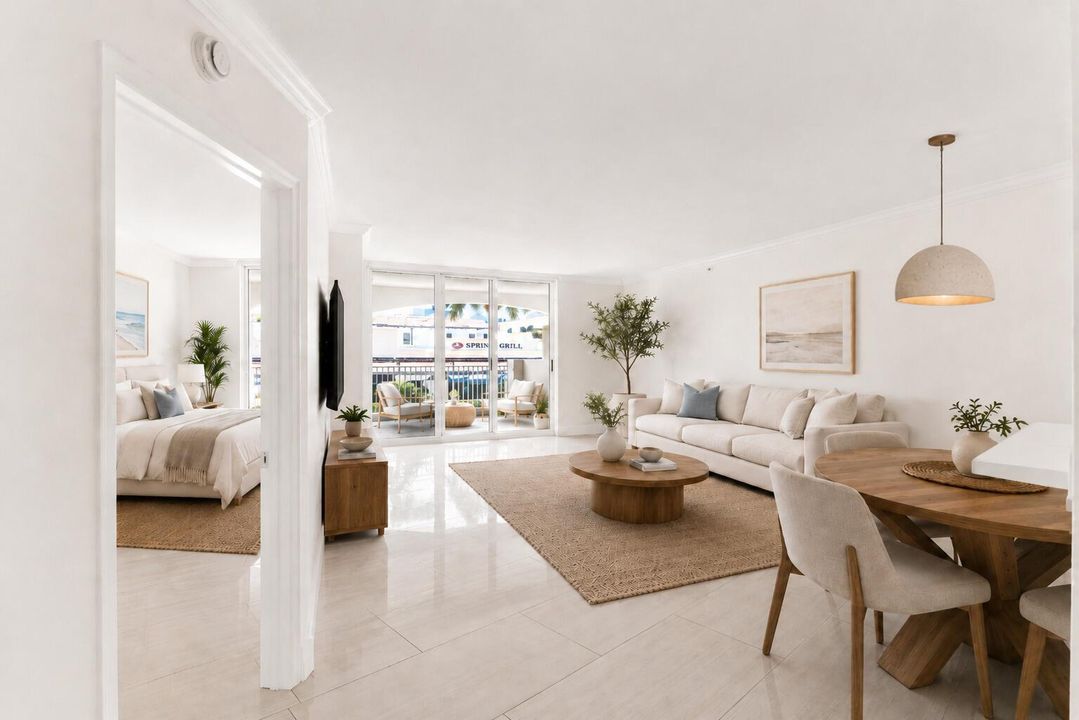 Virtually Staged Living/Dining Room