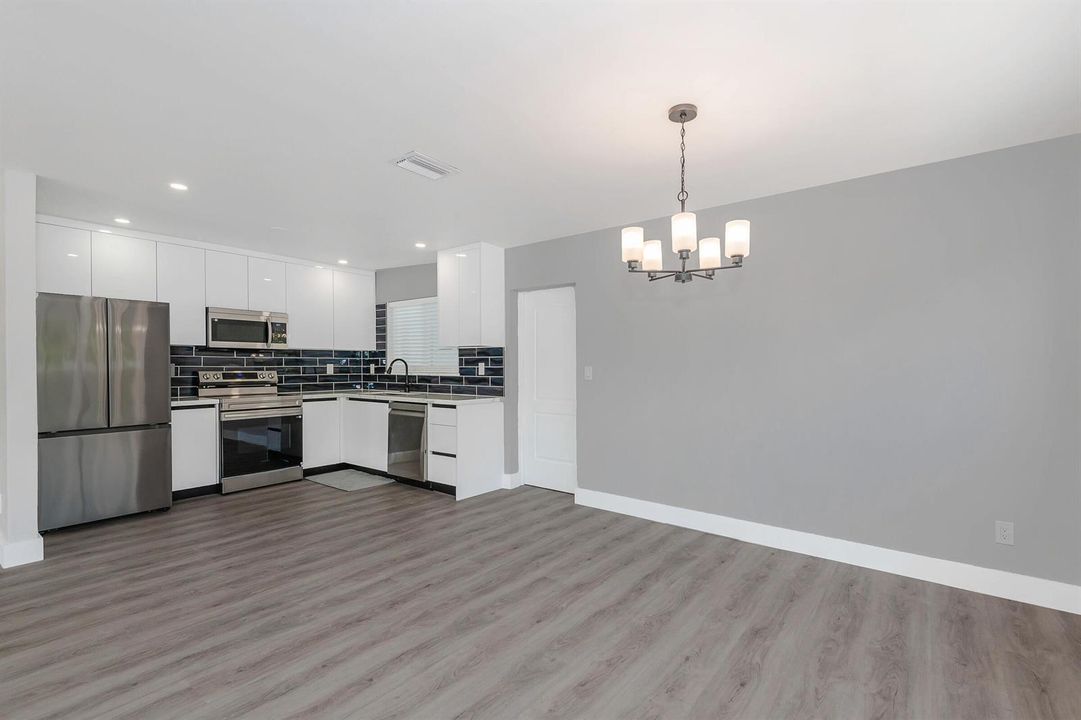 Dining and kitchen area