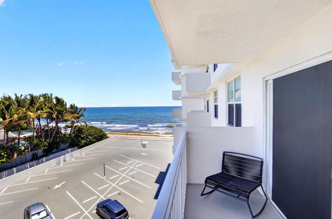 view from balcony off living room