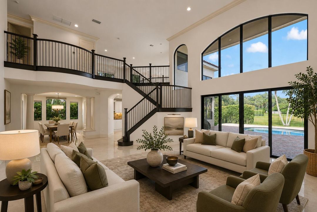 living room- virtually staged