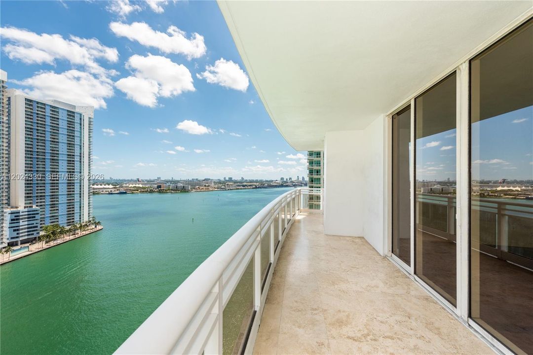 Spacious main Balcony - W/Marble Floors