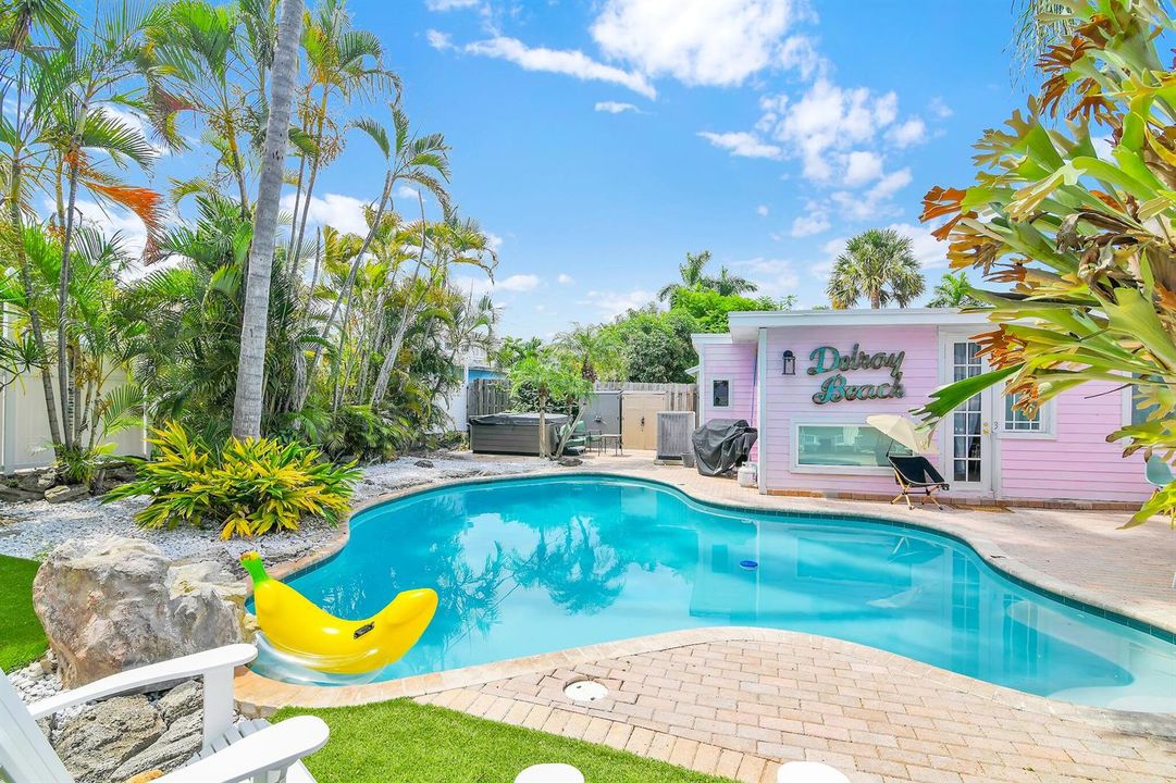 Backyard Pool with BBQ Grill