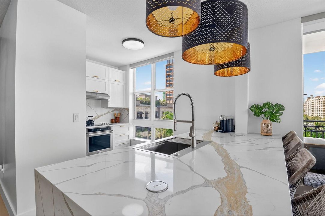 Waterfall Quartz Countertops