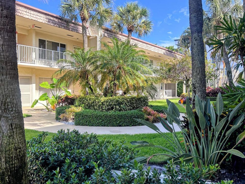 Garden views outside condo