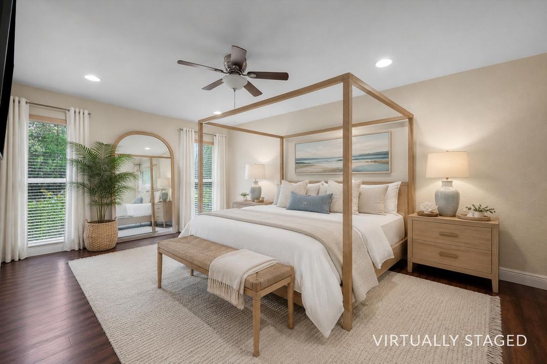 Virtually Staged Primary Bedroom