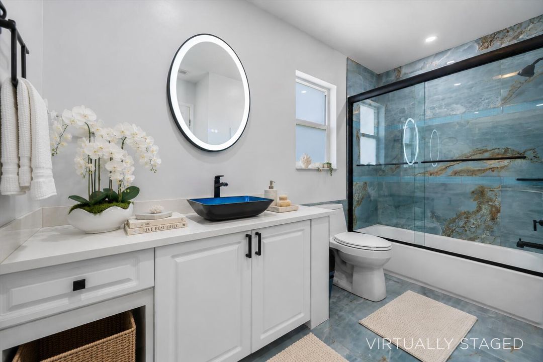 Virtually Staged Guest Bathroom