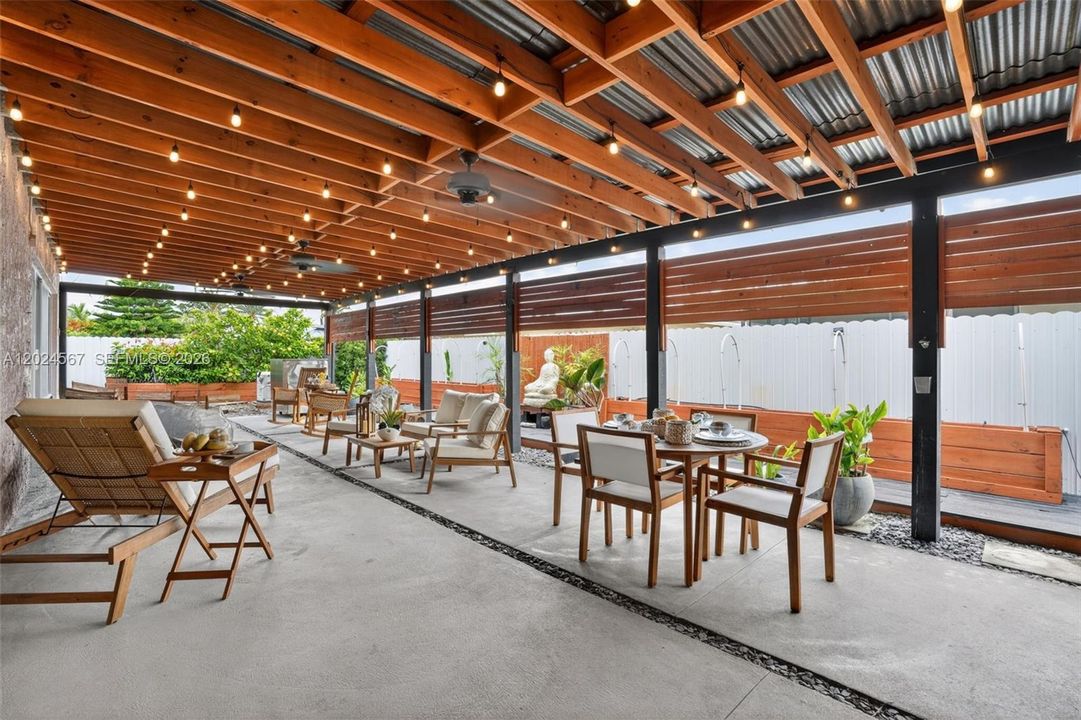 Huge covered terrace