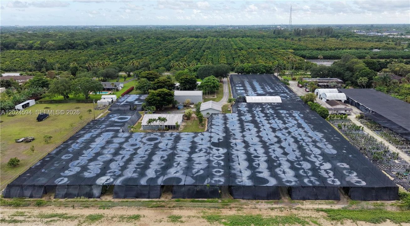 Ariel View /Back of Property Facing South