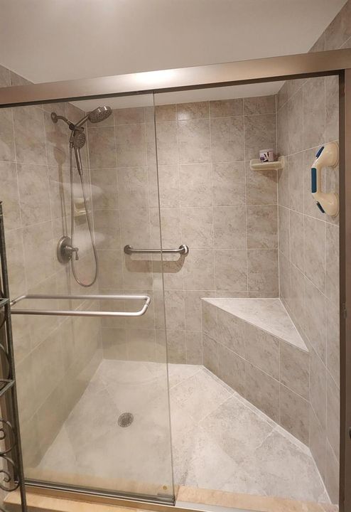 Primary walk-in shower