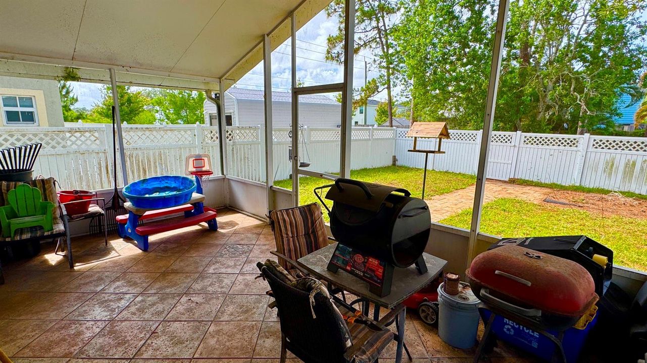 Large screened patio