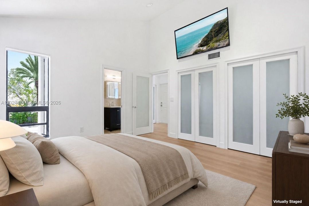 65" Samsung QLED TV included. Perfect way to watch TV in bed!