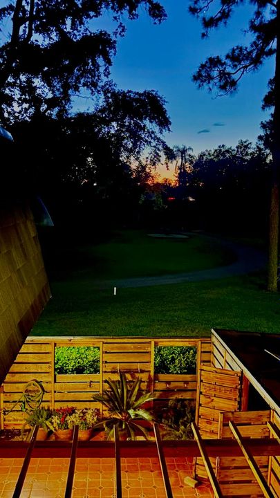 sunset view from bedroom balcony