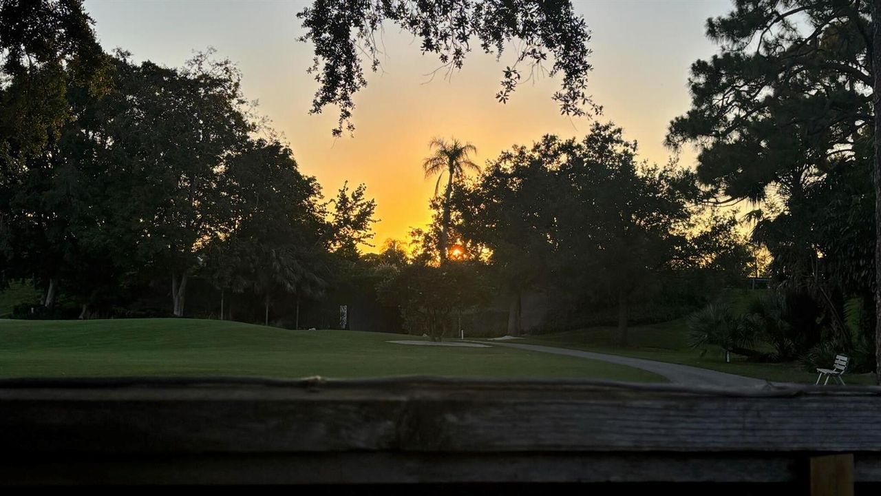 sunset view from patio