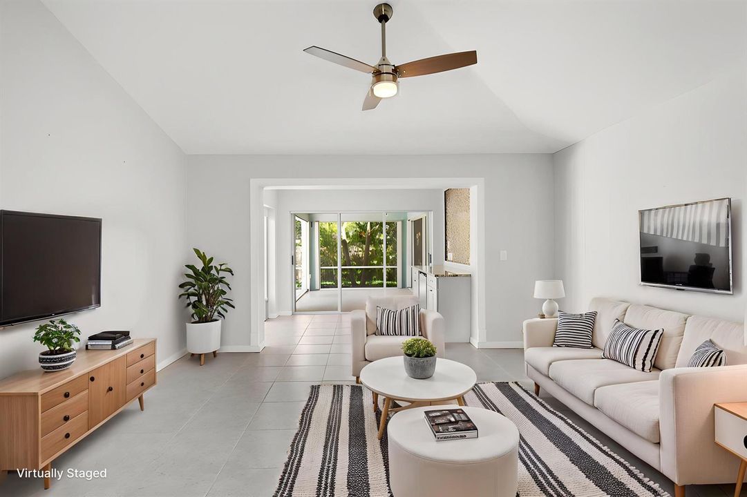Virtually Staged Family Room