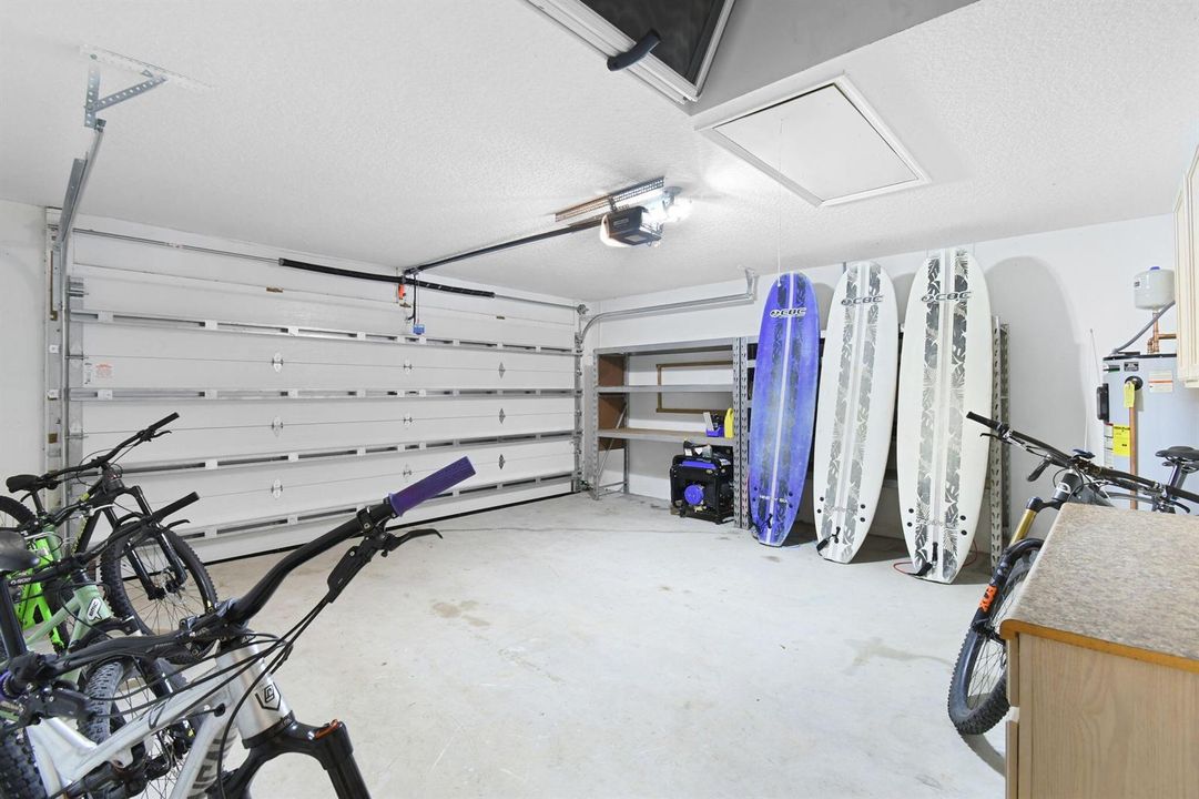 2 Car Garage with Pull Down Stairs