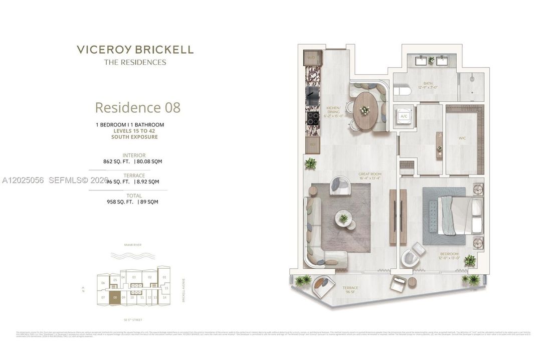 В аренду: $6,300 (1 спален, 1 ванн, 862 Квадратных фут)