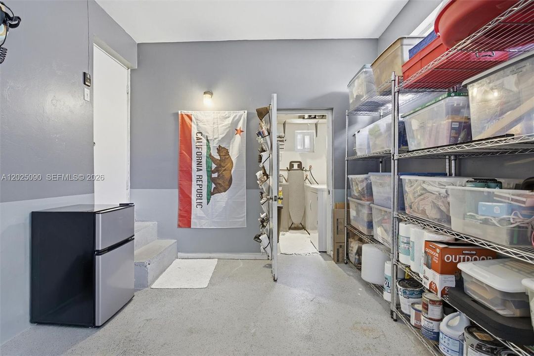 Laundry in garage