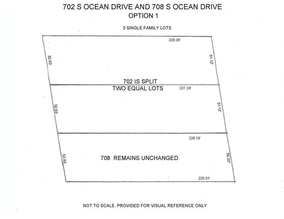Lot Lines for 3 Lots