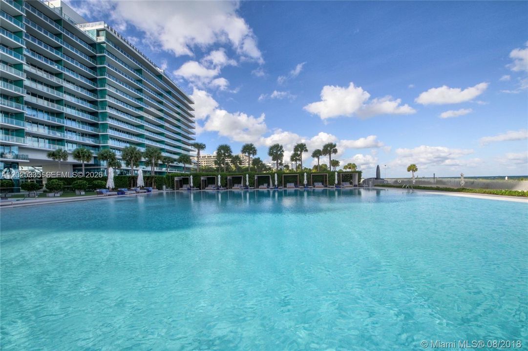 Infinity Pool with Cabanas
