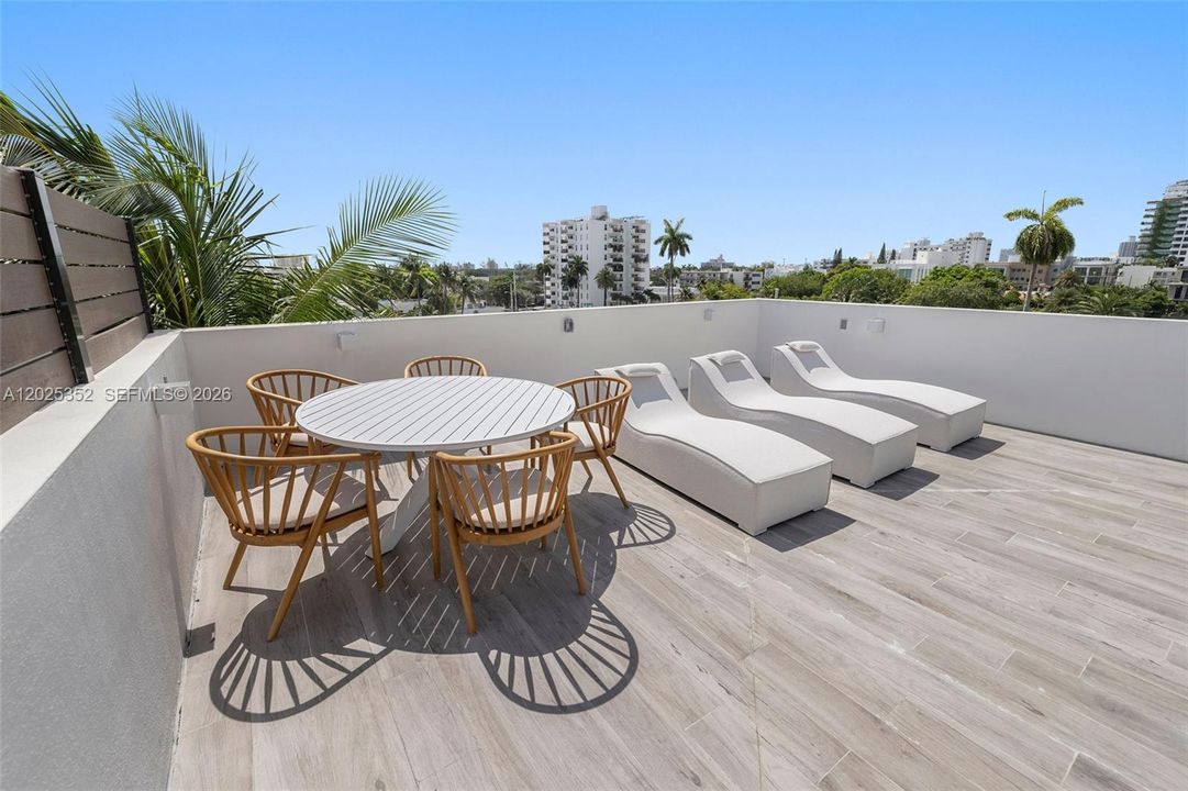 Rooftop Dining & Lounge Area
