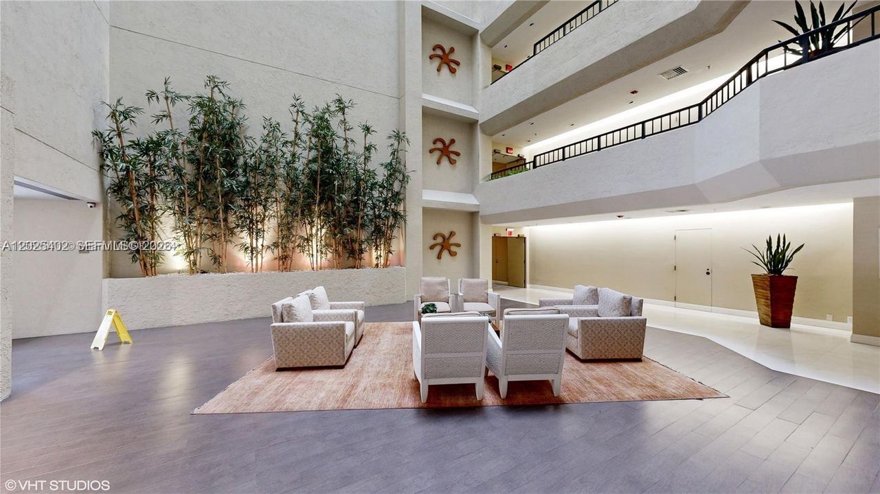Atrium sitting area