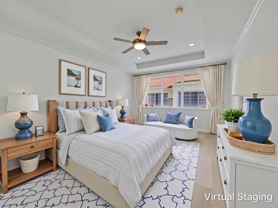 Primary Bedroom Staged