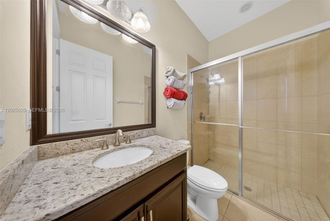 Spacious primary closet (virtually staged)