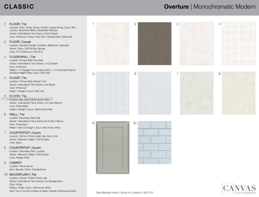 13369 SW Mazzano Street design selections! This home is currently under construction and selections are subject to change.