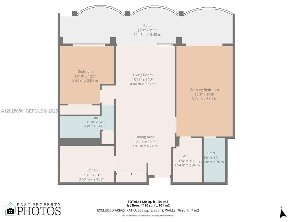 For Sale: $570,000 (2 beds, 2 baths, 1120 Square Feet)