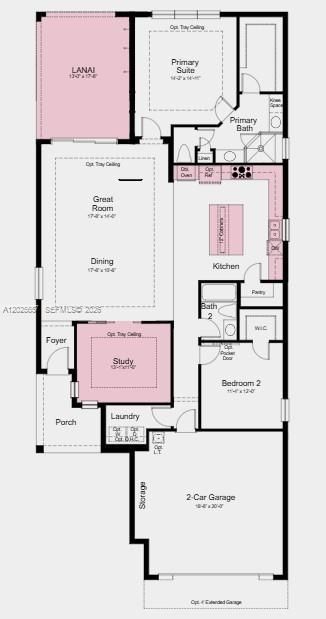 Additional Highlights Include: GE refrigerator, laundry pkg, extended flooring to primary suite and closet, tray ceiling pkg, 8' interior doors, and outdoor kitchen rough-in.