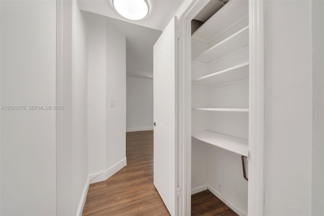 Hallway linen closet