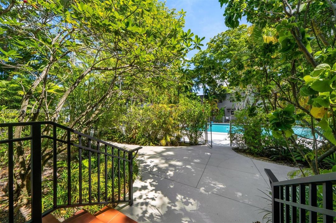 Back-door access to the pool