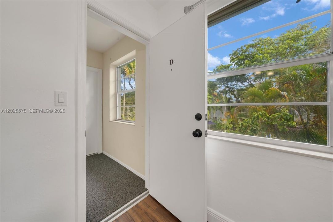 One of two private unit entrances