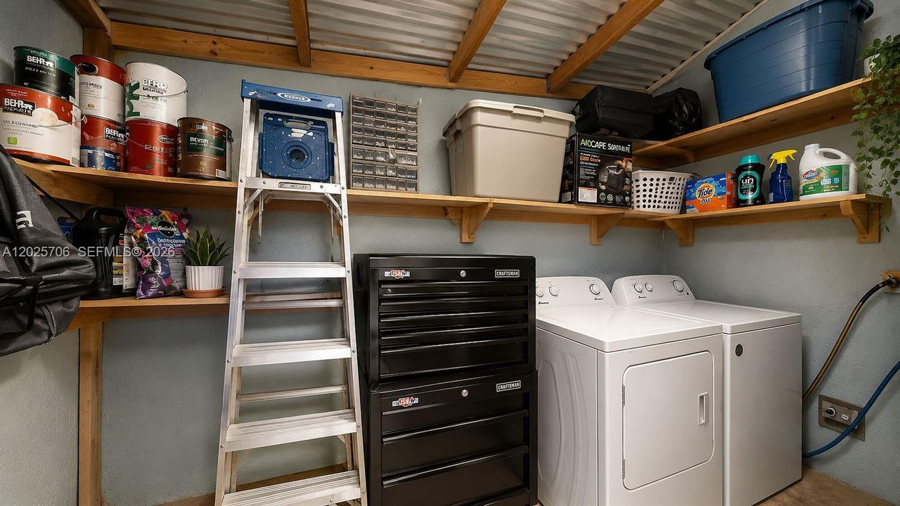 Laundry Room and Storage Area