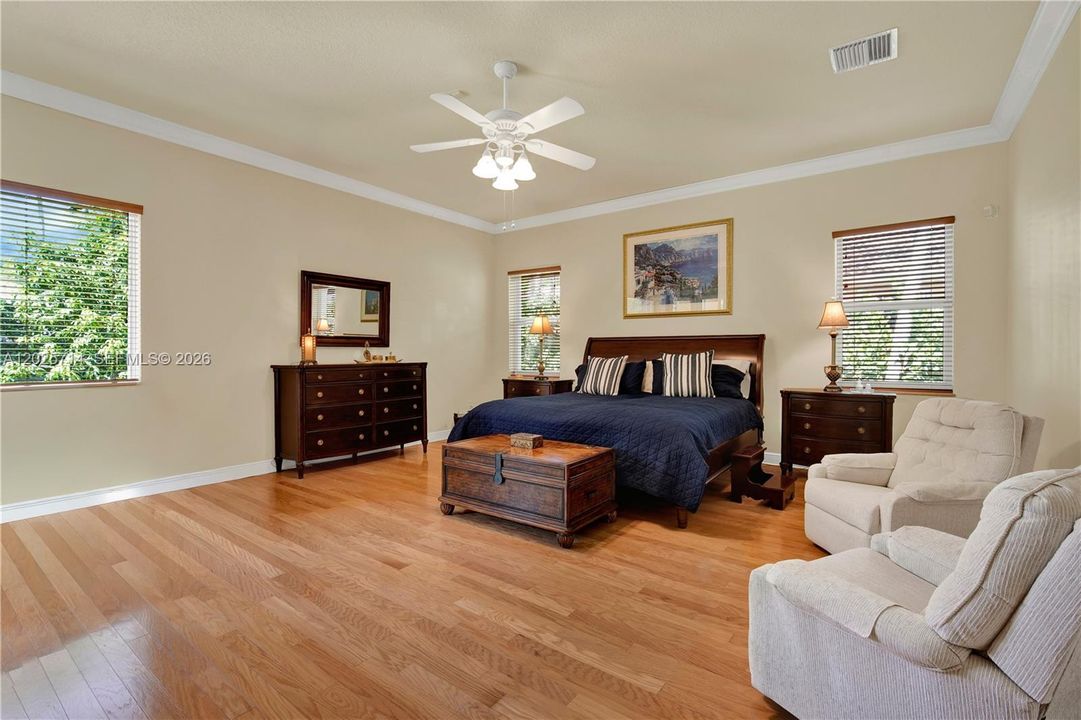 Very spacious Master Bedroom with door to the patio