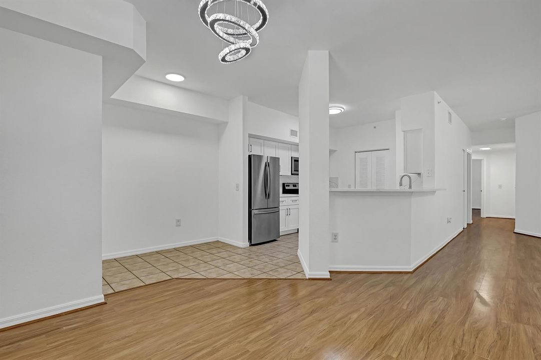 kitchen and dining area