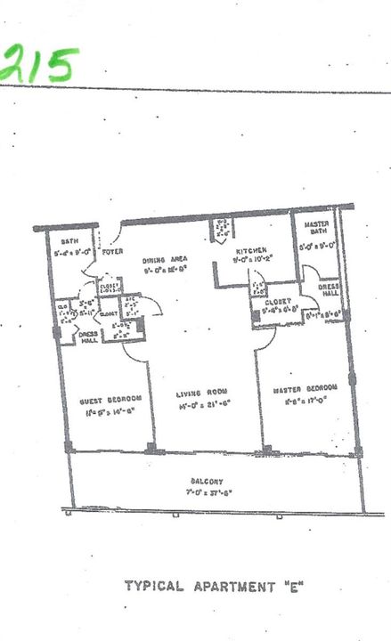 Floor Plan unit 215