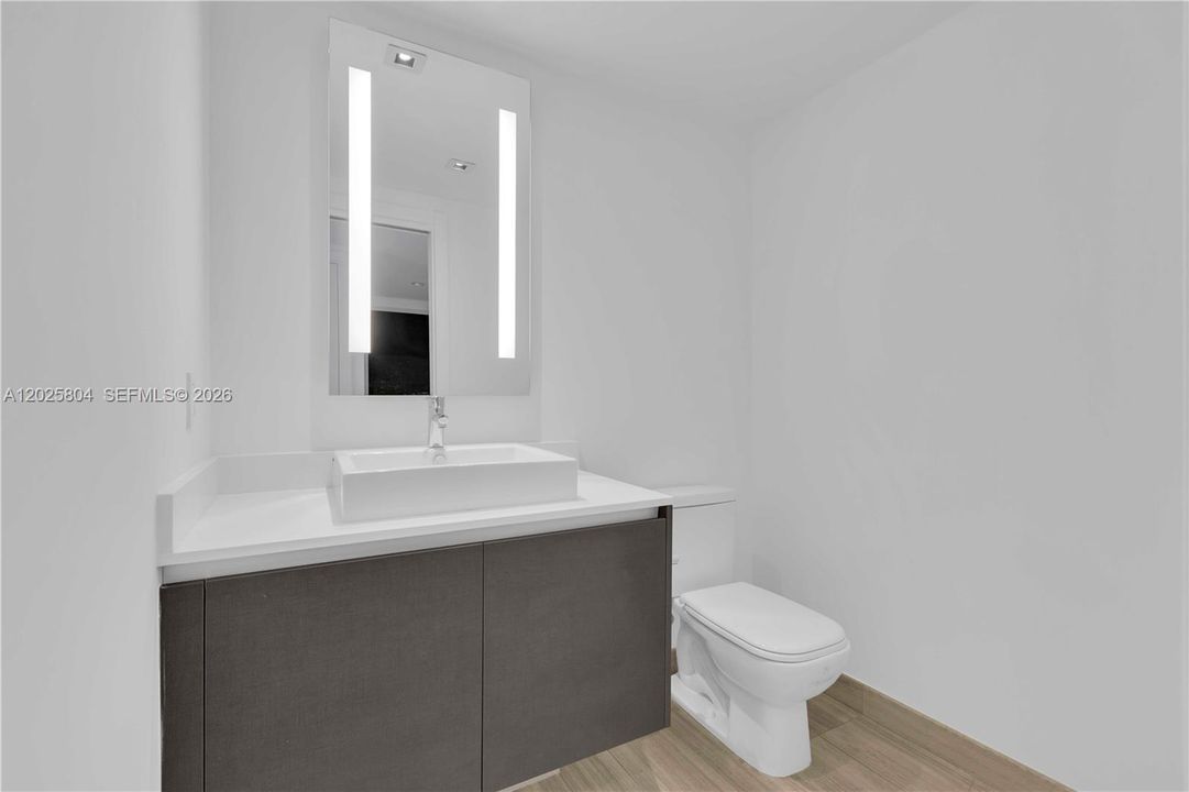 The half bathroom.