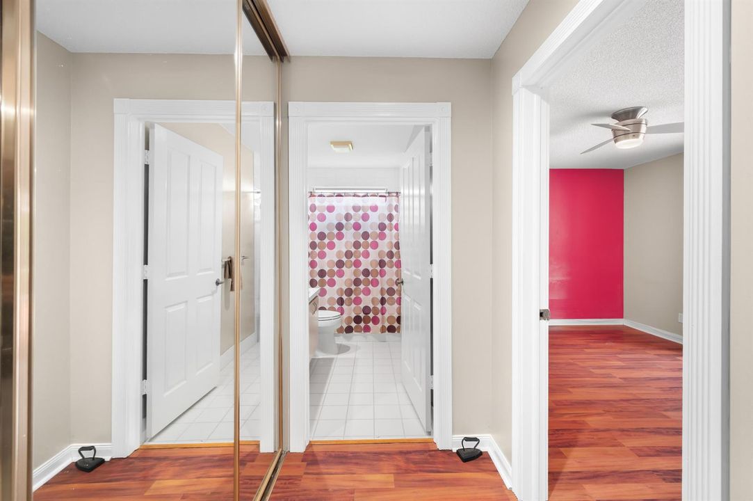 Hallway to Hall Bath & Bedroom #2
