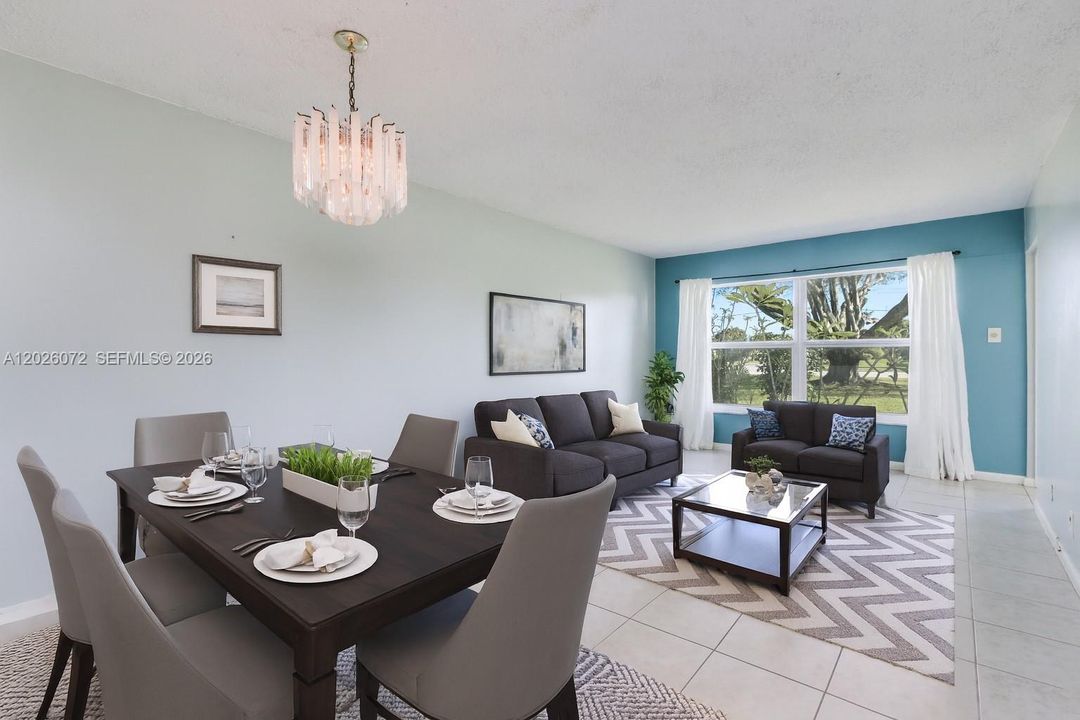 Living/Dining Room- Virtually Staged