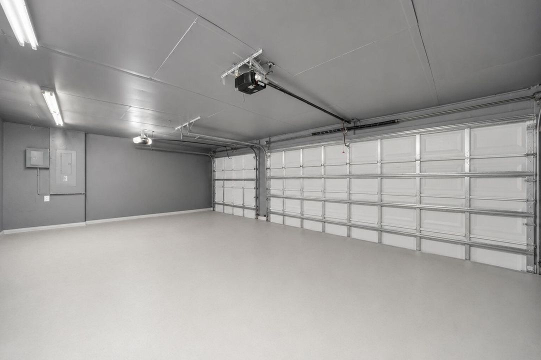 Garage Empty New Doors and System
